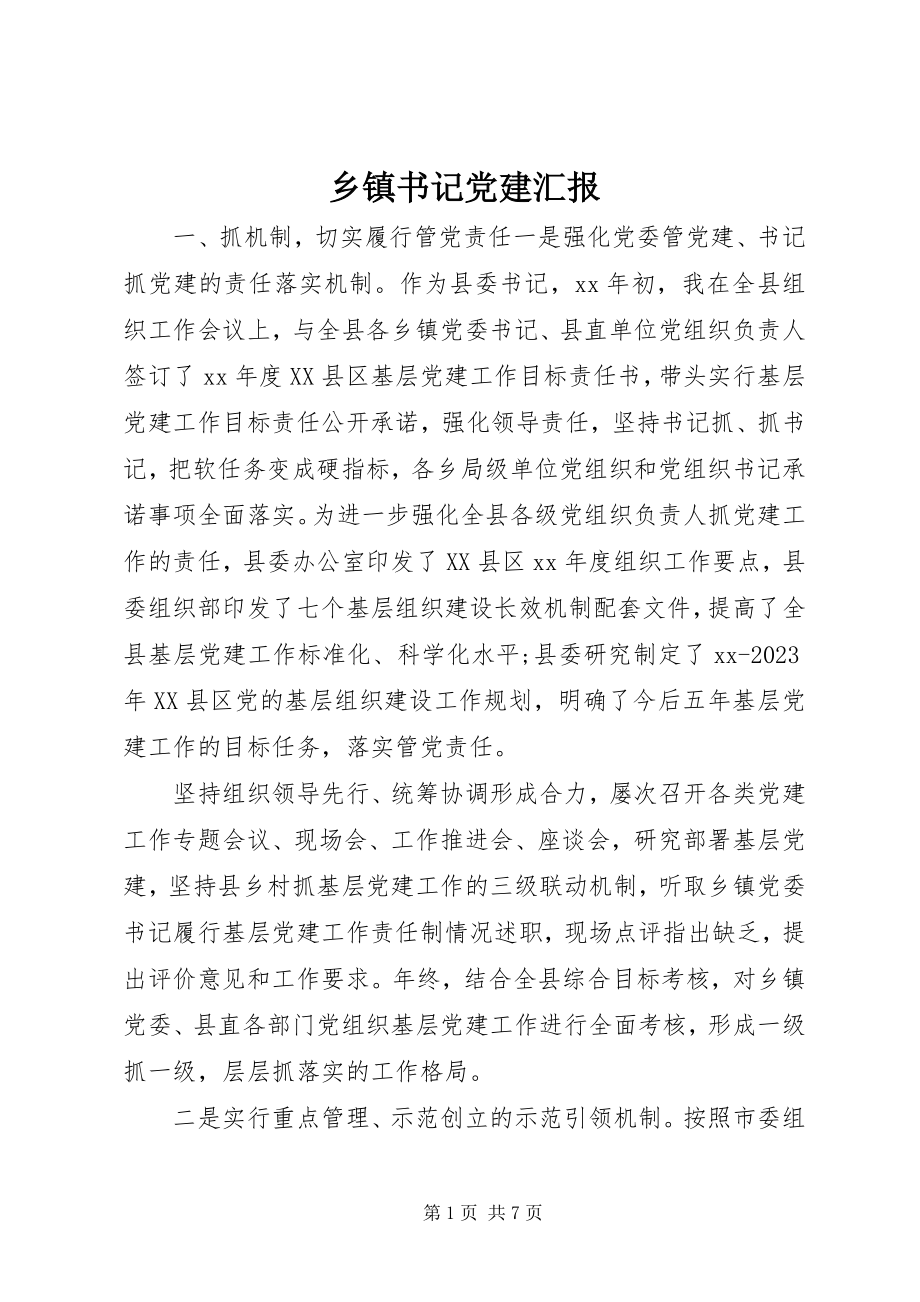 2023年乡镇书记党建汇报.docx_第1页