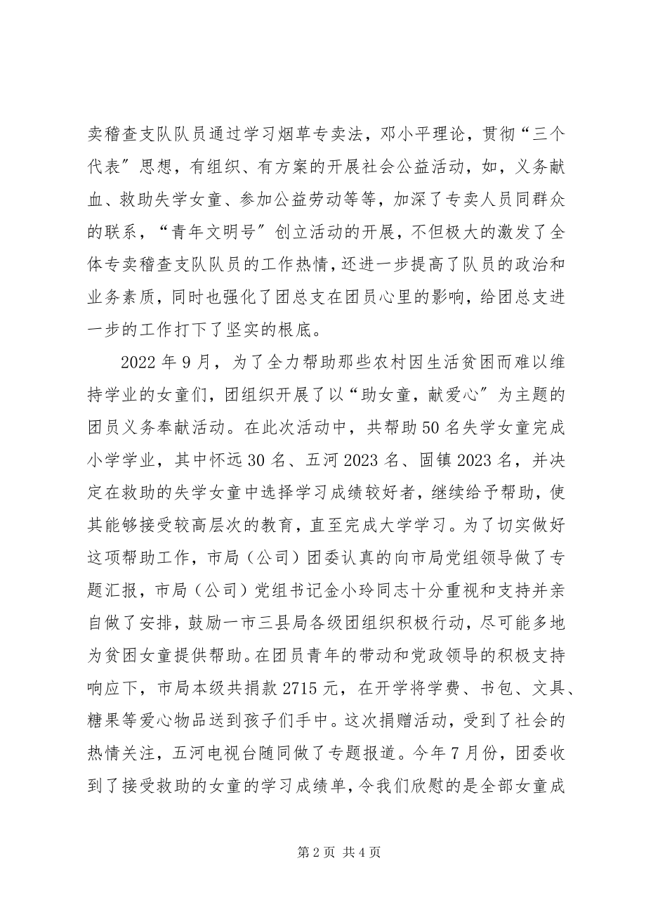 2023年XX公司申报五四红旗团组织材料新编.docx_第2页