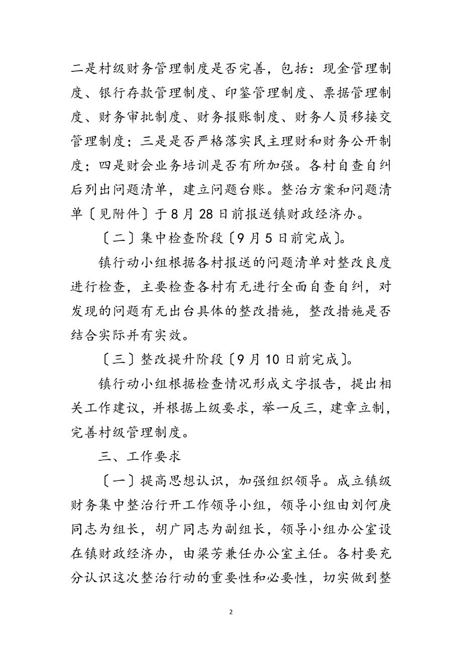 2023年镇村级财务管理集中整治行动方案范文.doc_第2页