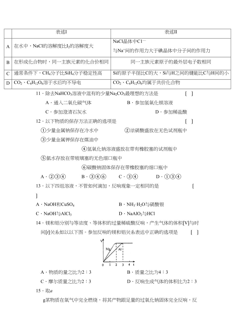 2023年度哈第二学期高二期末学业评价考试高中化学.docx_第3页