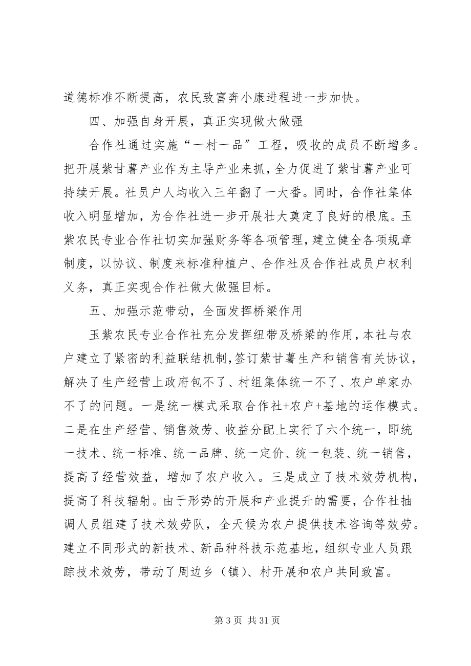 2023年玉紫农民专业合作社关于“一村一品”工作汇报.docx_第3页