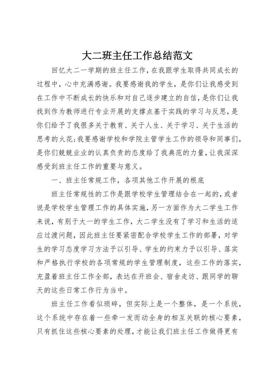 2023年大二班主任工作总结.docx_第1页