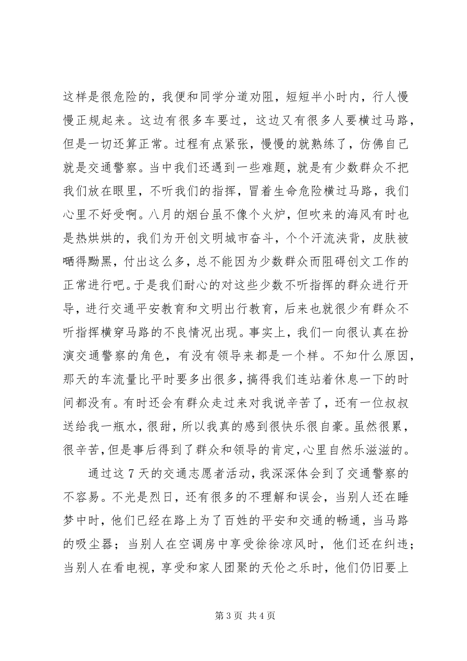 2023年文明志愿者交通活动总结.docx_第3页