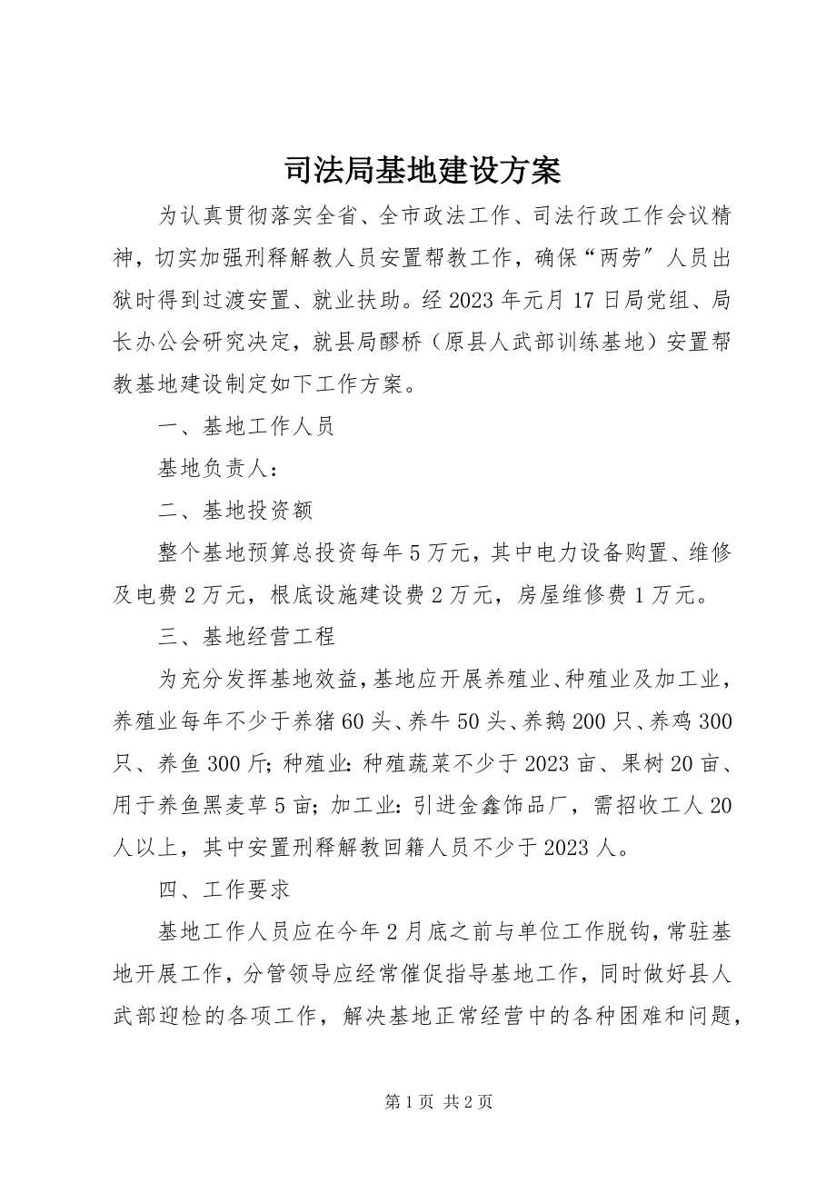 2023年司法局基地建设计划.docx_第1页