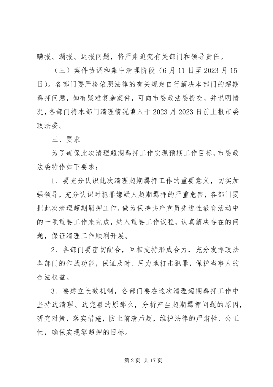 2023年集中开展清理超期羁押专项行动的方案.docx_第2页