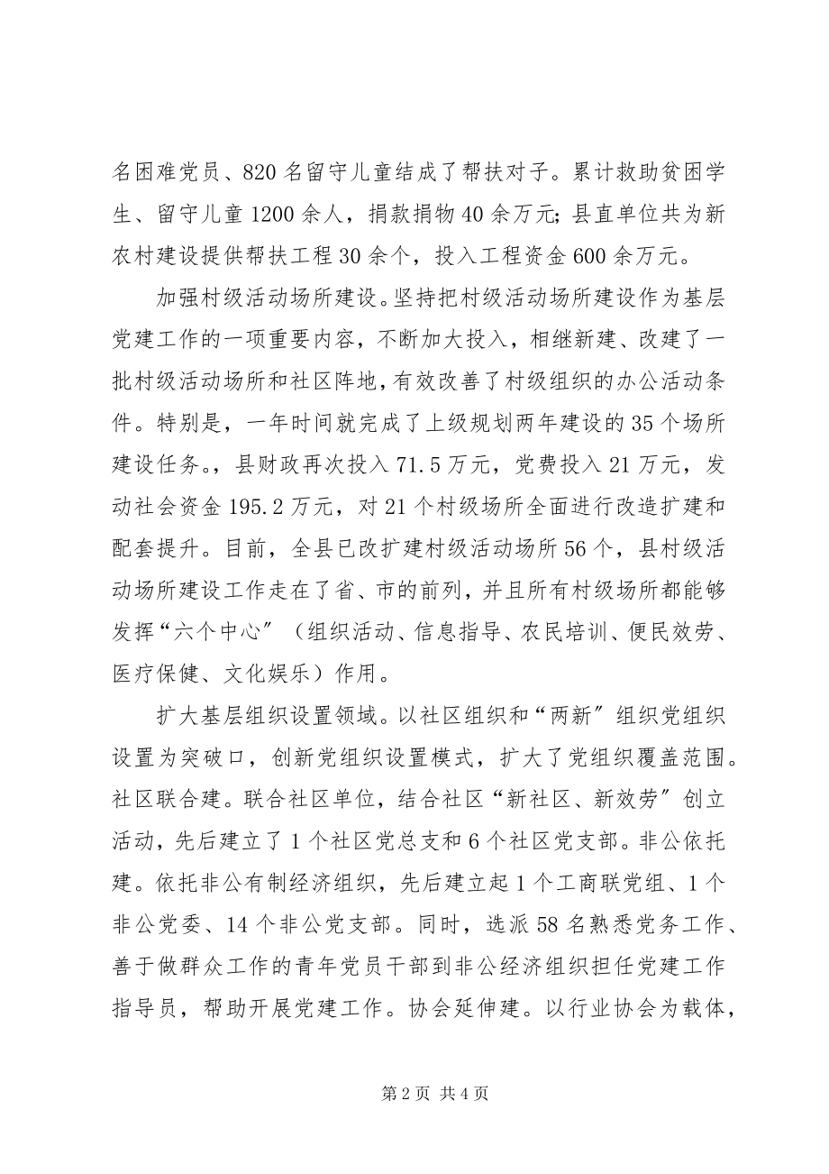 2023年县委书记在全省组织工作创新调研座谈会上的典型讲话.docx_第2页