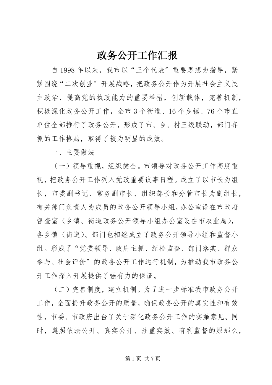 2023年政务公开工作汇报.docx_第1页