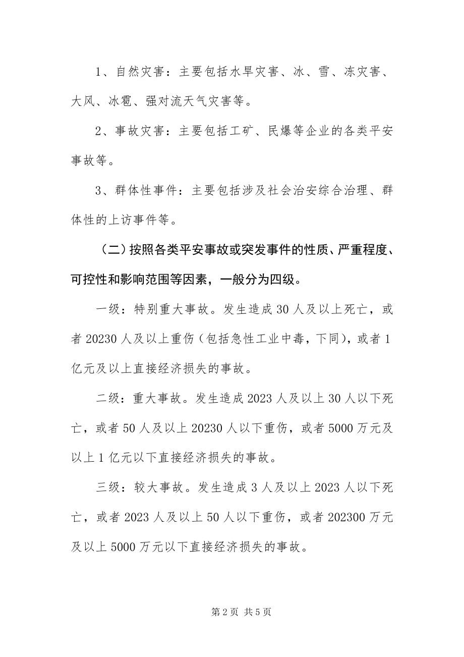 2023年安全生产事故或突发事件应急预案新编.docx_第2页