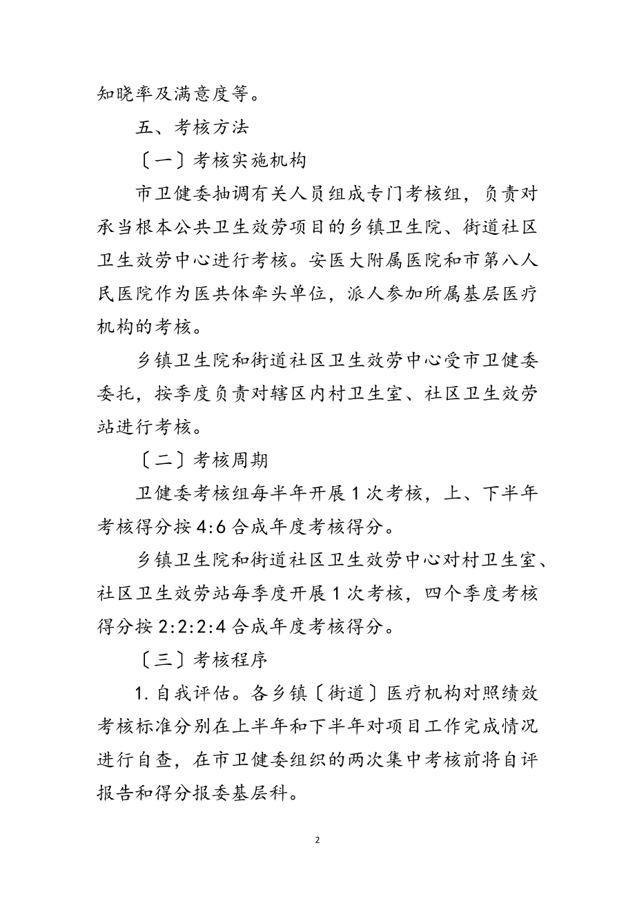 2023年基本公共卫生两卡制绩效考核方案范文.doc_第2页