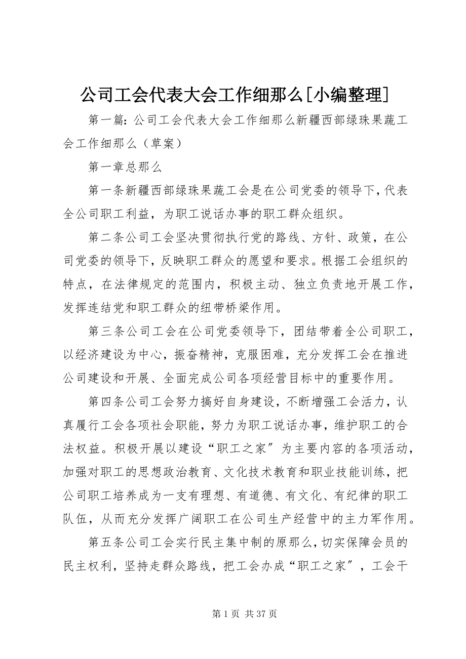 2023年公司工会代表大会工作细则小编整理.docx_第1页