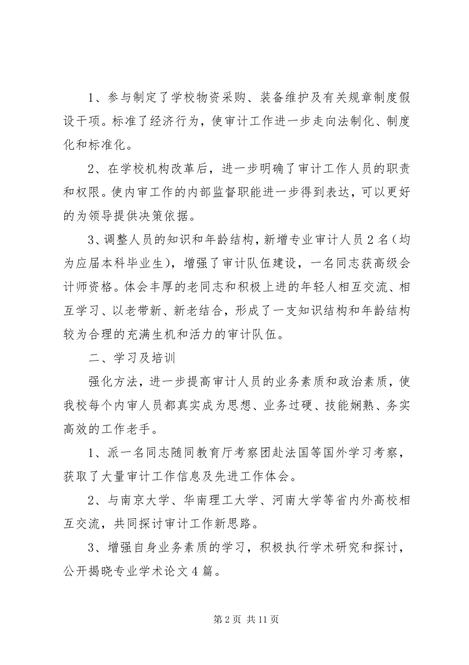 2023年高校审计部个人工作总结与计划范例.docx_第2页