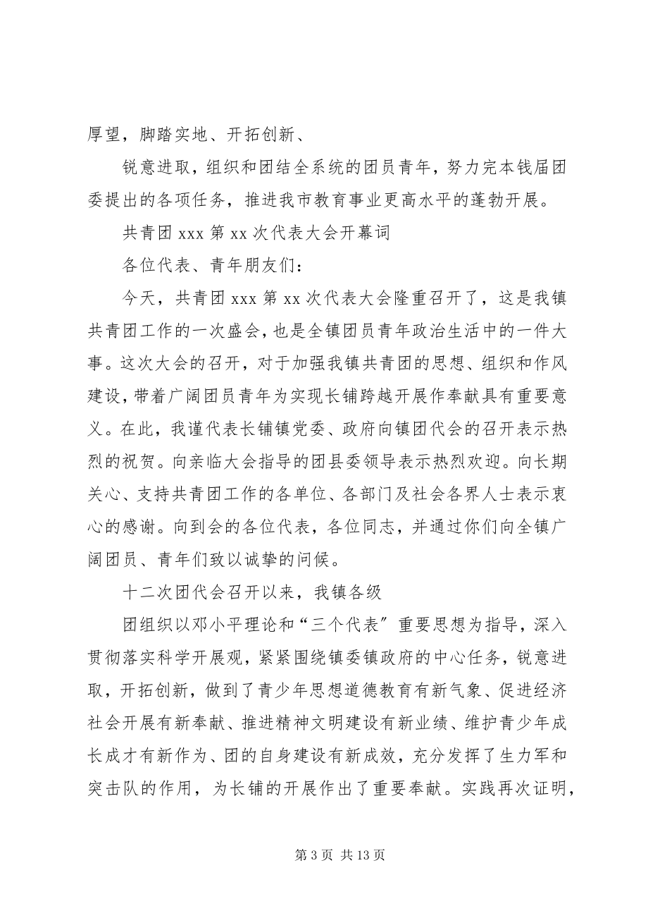 2023年公司领导在团代会上的致辞精选五篇.docx_第3页