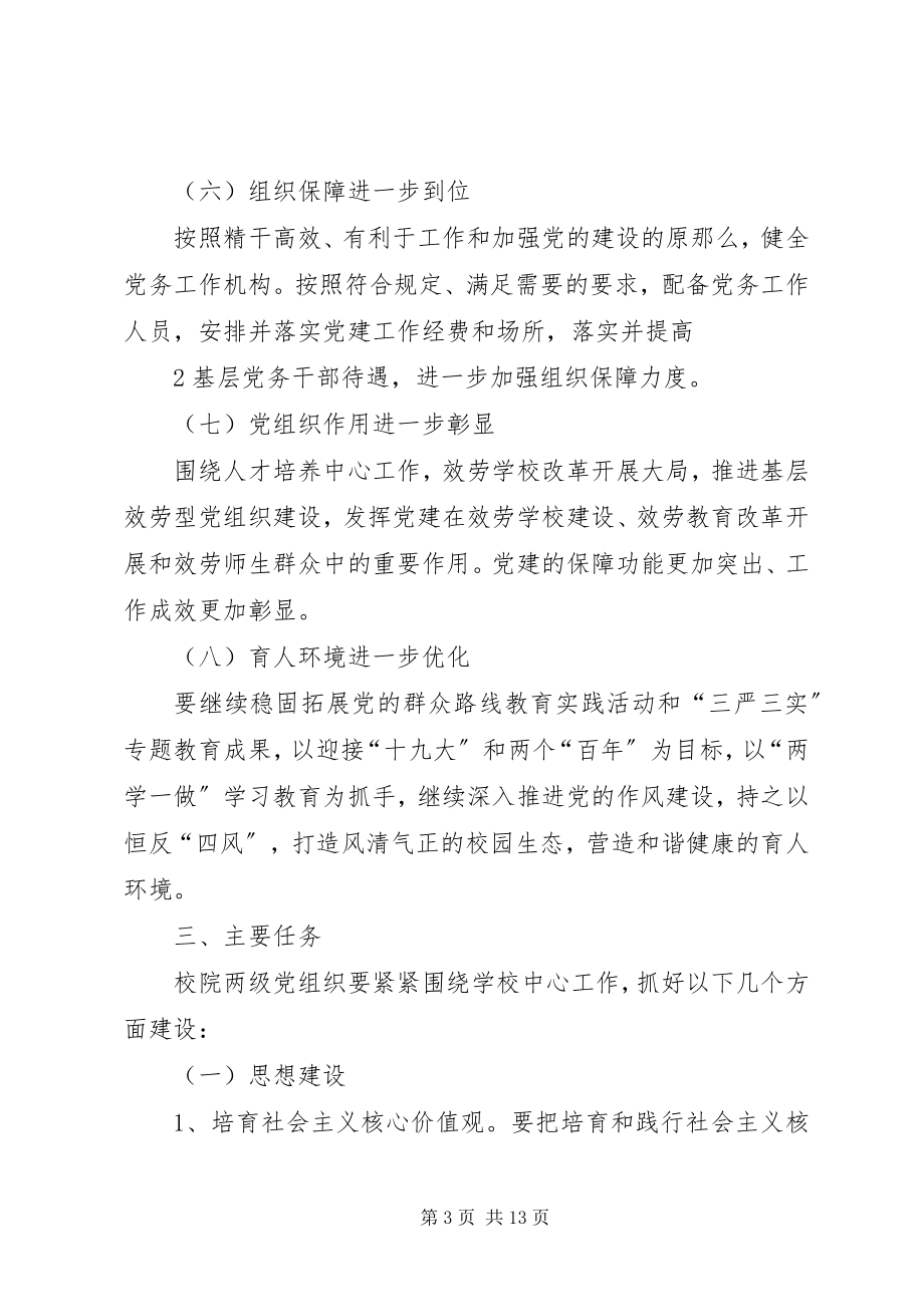 2023年XX学院“十三五”党建工作规划新编.docx_第3页