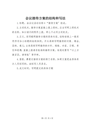 2023年会议接待方案的结构和写法.docx