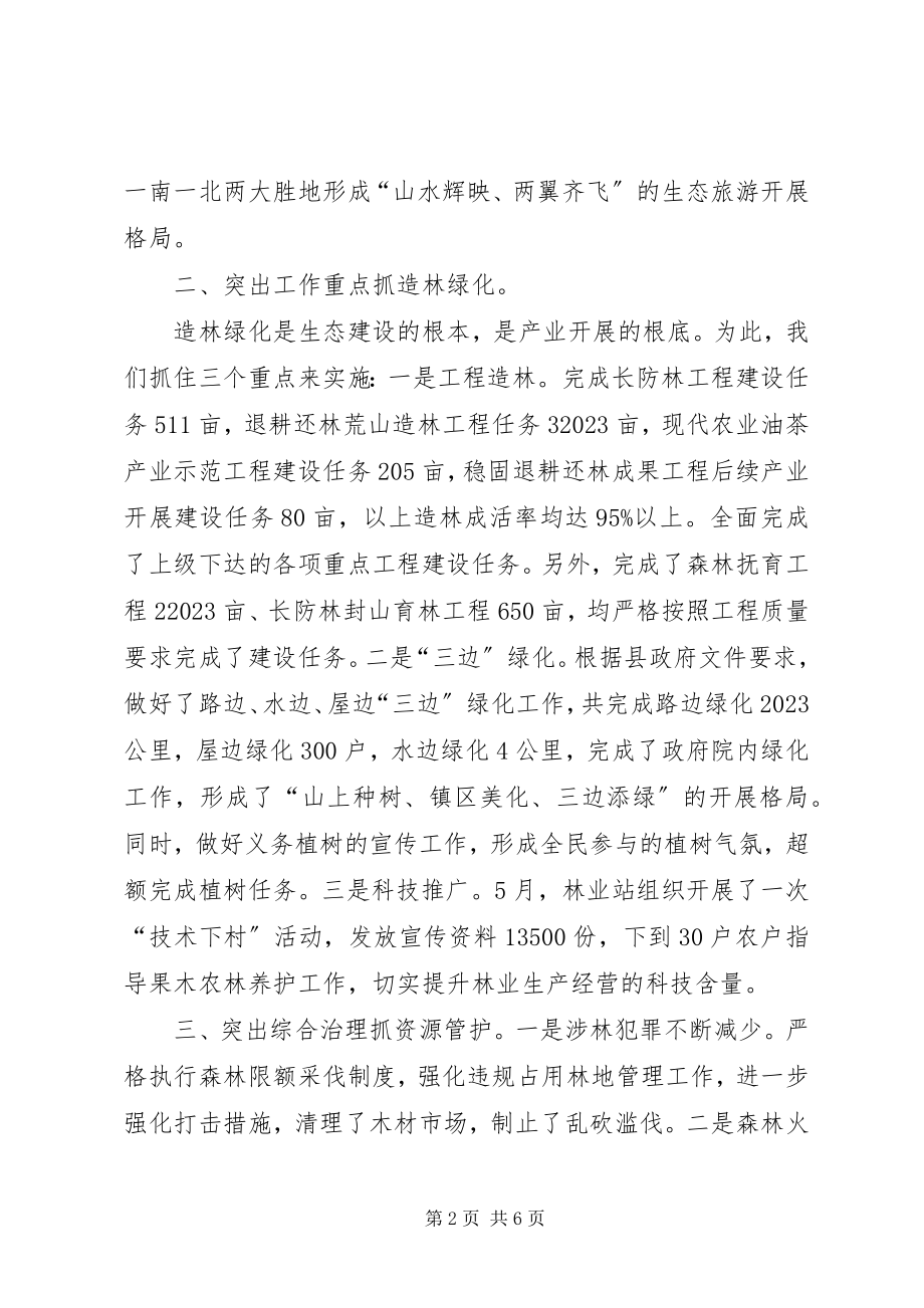 2023年乡镇林业站年度工作总结.docx_第2页