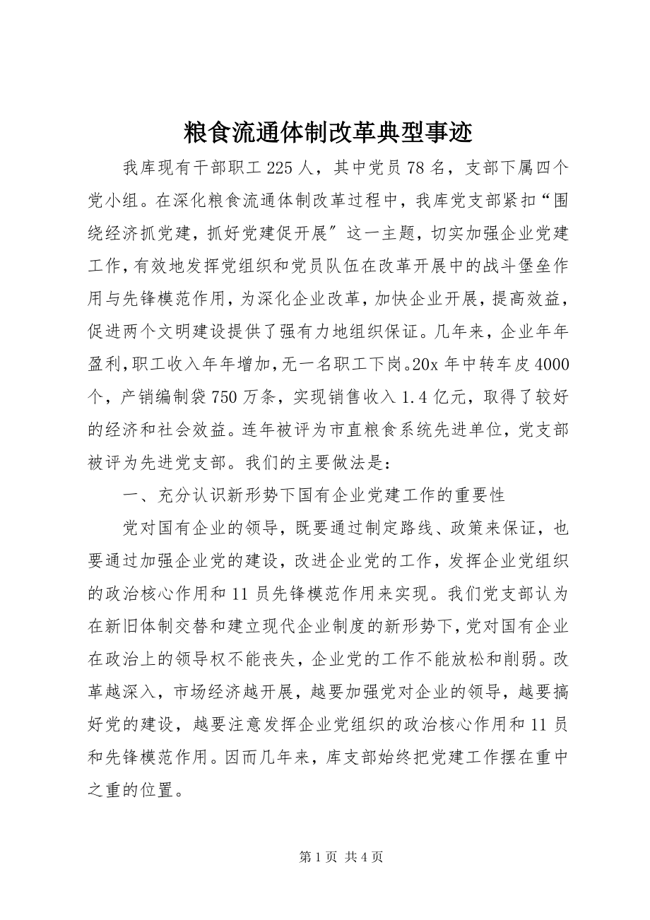 2023年粮食流通体制改革典型事迹.docx_第1页