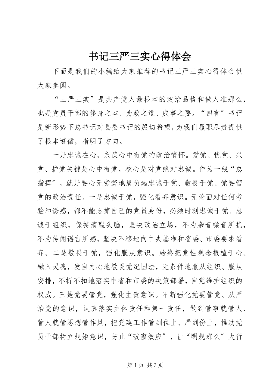 2023年书记三严三实心得体会.docx_第1页