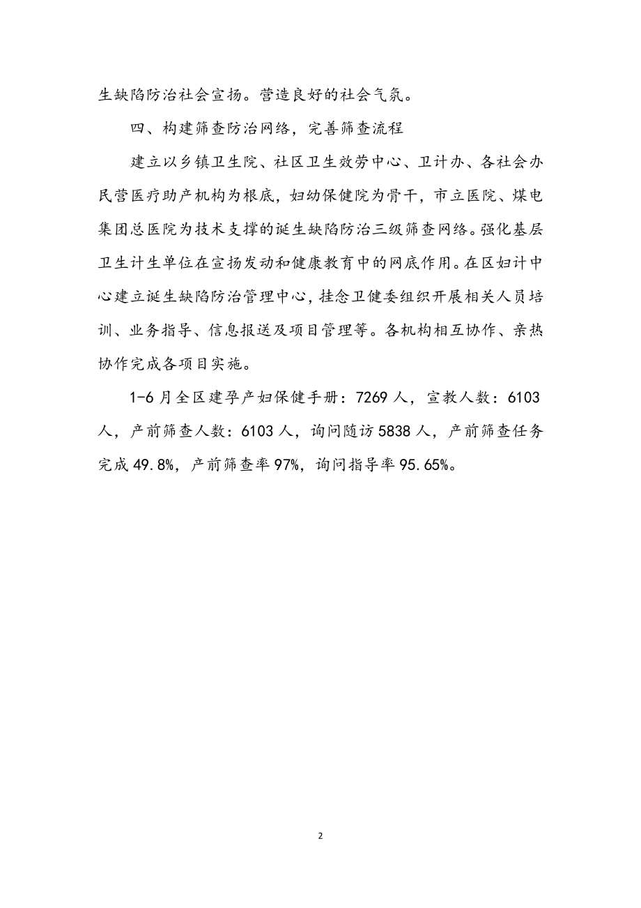 2023年出生缺陷防治项目工作汇报.docx_第2页