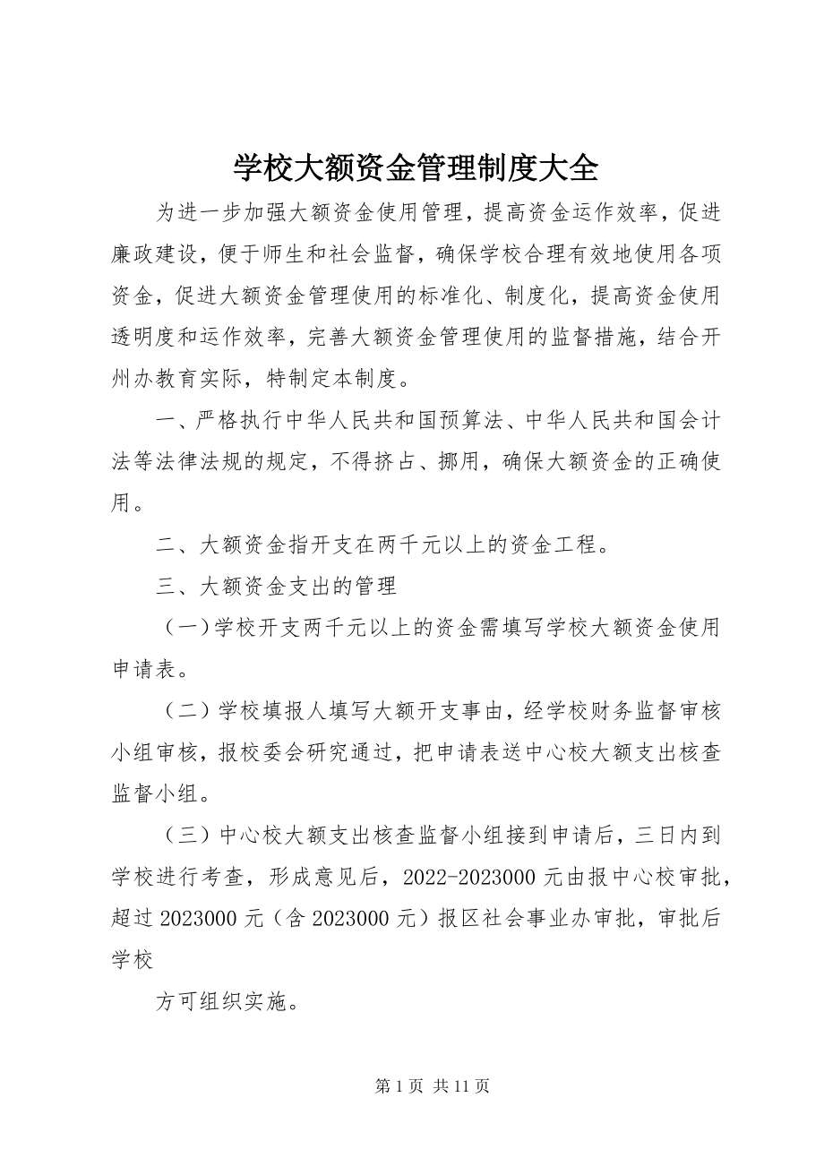 2023年学校大额资金管理制度大全.docx_第1页