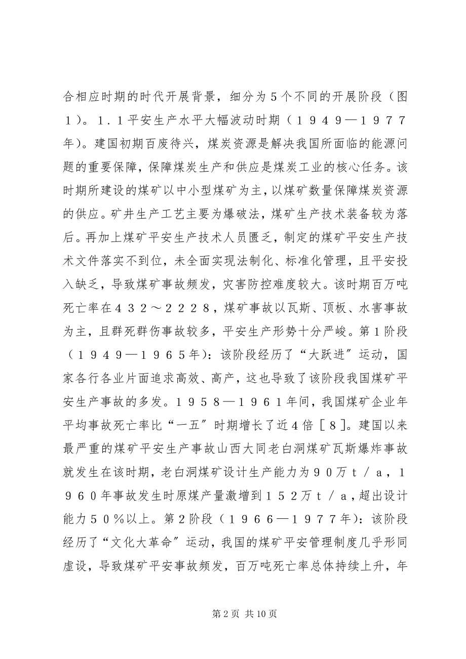 2023年煤矿安全生产发展历程及趋势.docx_第2页