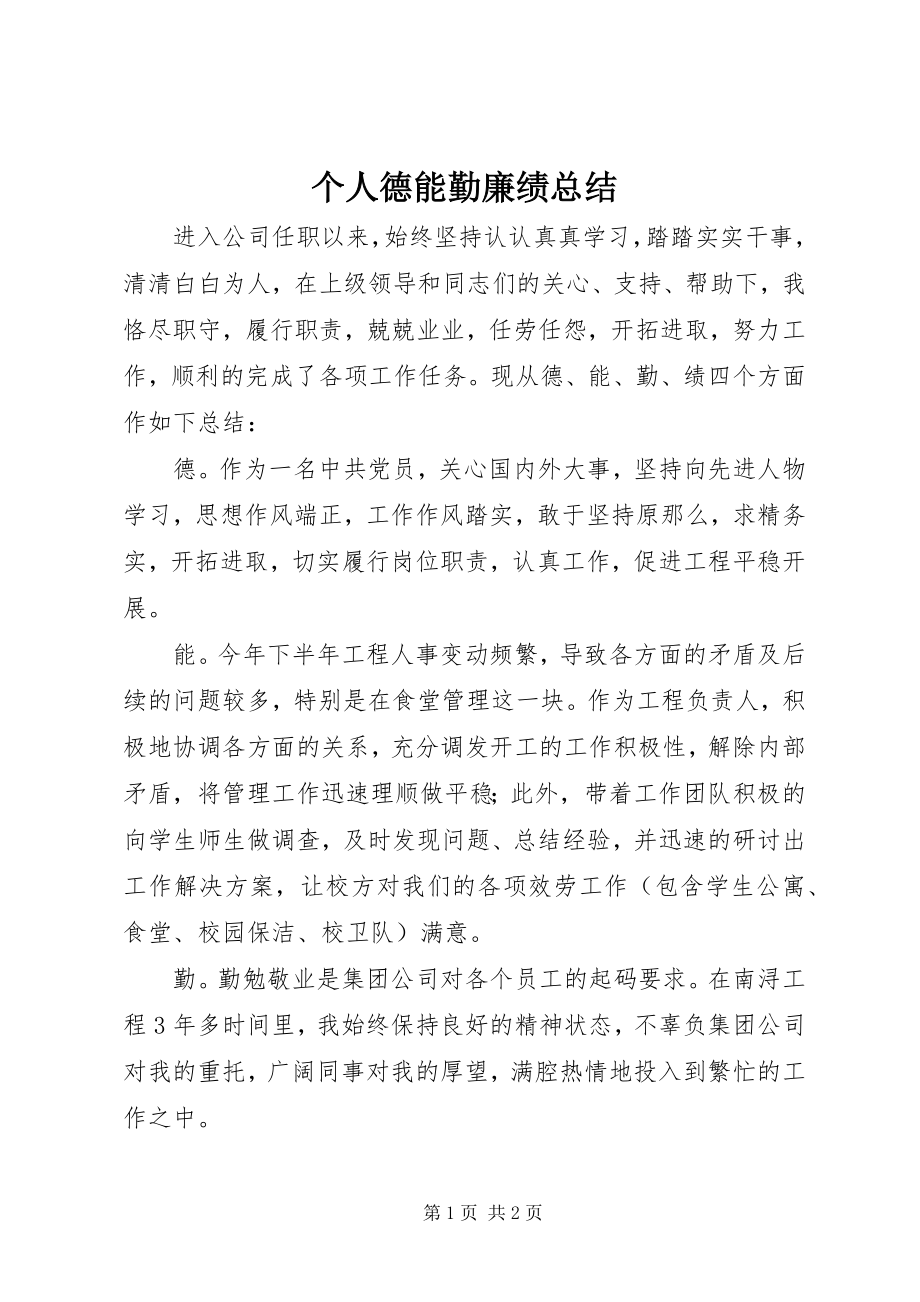 2023年个人德能勤廉绩总结.docx_第1页