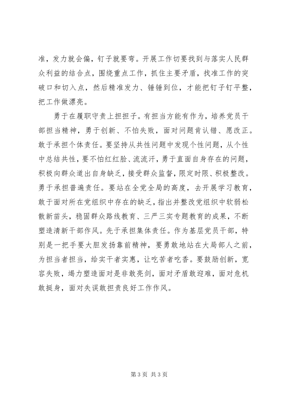 2023年两学一做心得体会党员干部践行“两学一做”要做好“四子”.docx_第3页