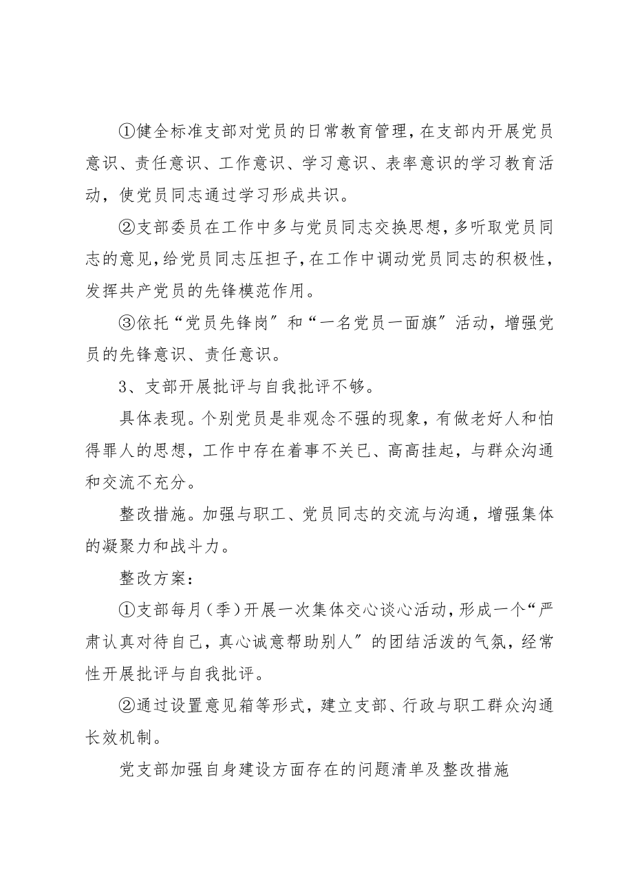 2023年党支部加强自身建设方面存在的问题清单及整改措施.docx_第2页