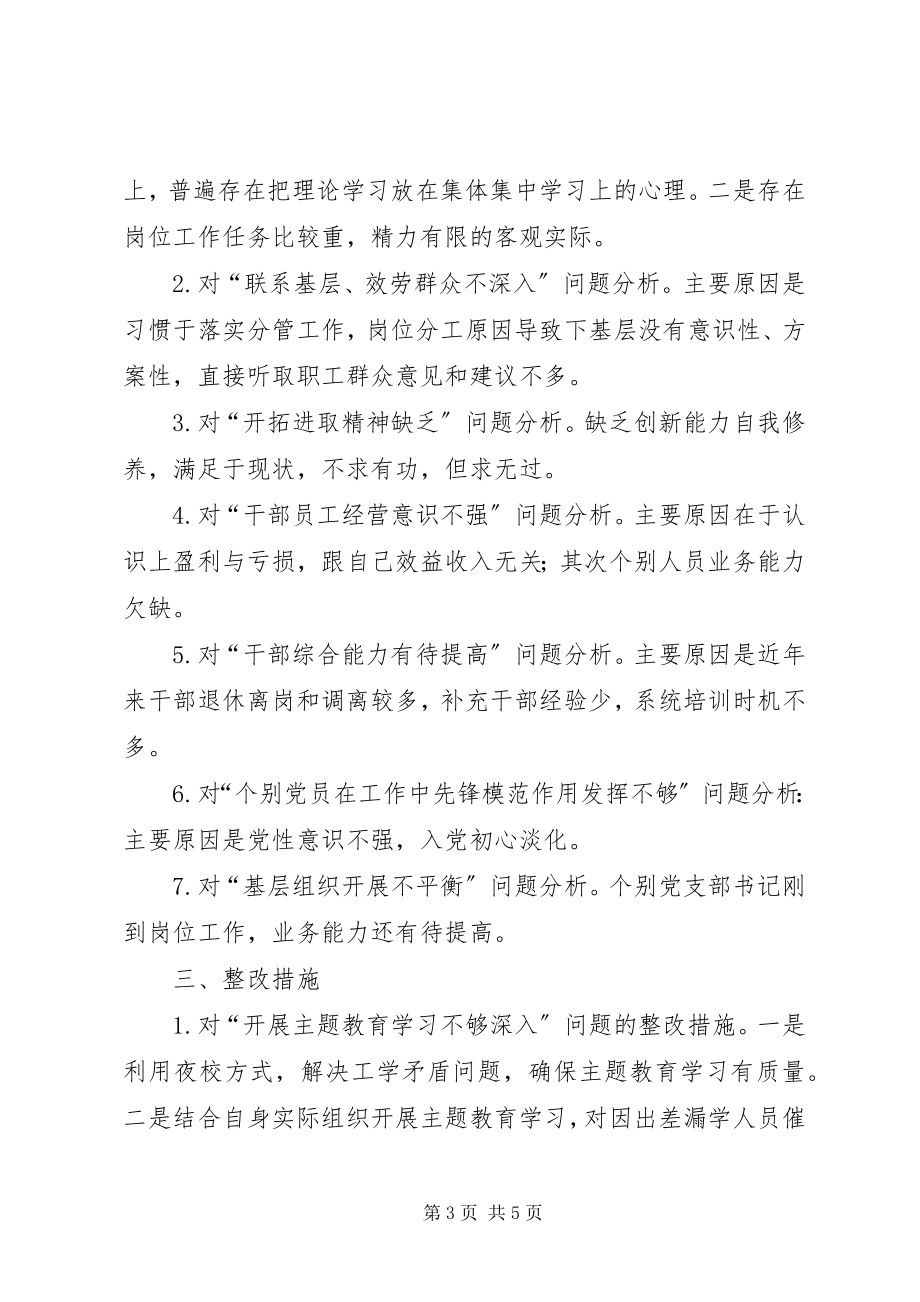 2023年公司某年主题教育领导班子对照检查材料.docx_第3页