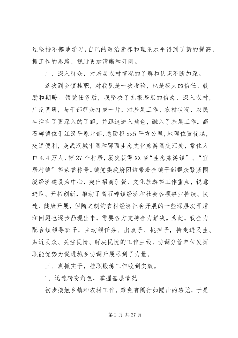 2023年乡镇挂职锻炼工作总结五篇.docx_第2页