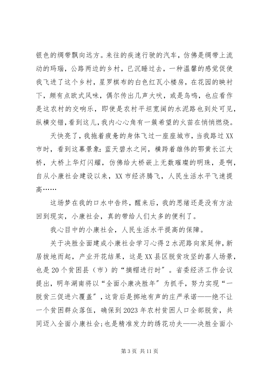 2023年决胜全面建成小康社会学习心得.docx_第3页