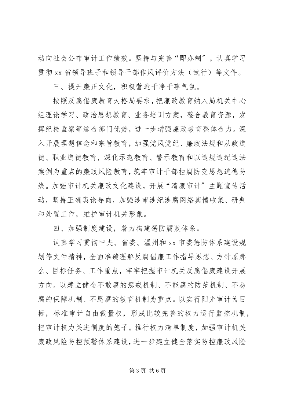 2023年审计局年度反腐倡廉工作指导意见.docx_第3页