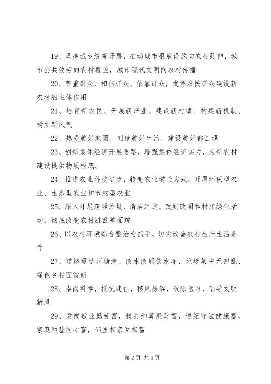 2023年社会主义新农村建设宣传标语.docx_第2页