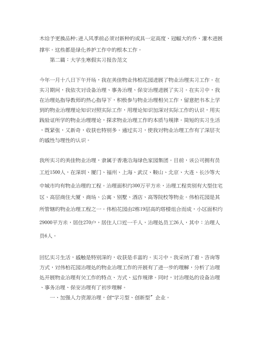 2023年大学生寒假实习工作总结.docx_第3页