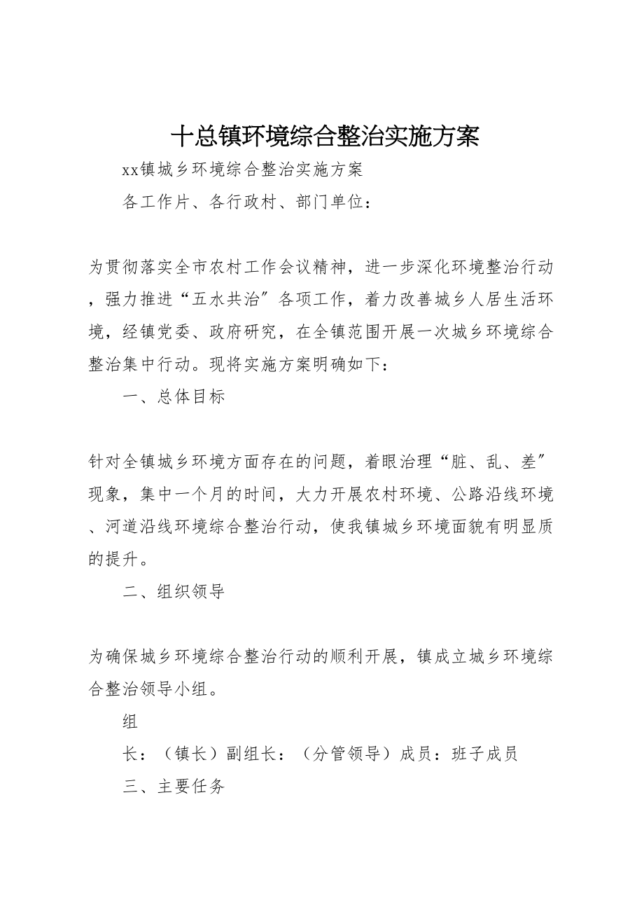 2023年十总镇环境综合整治实施方案 3.doc_第1页