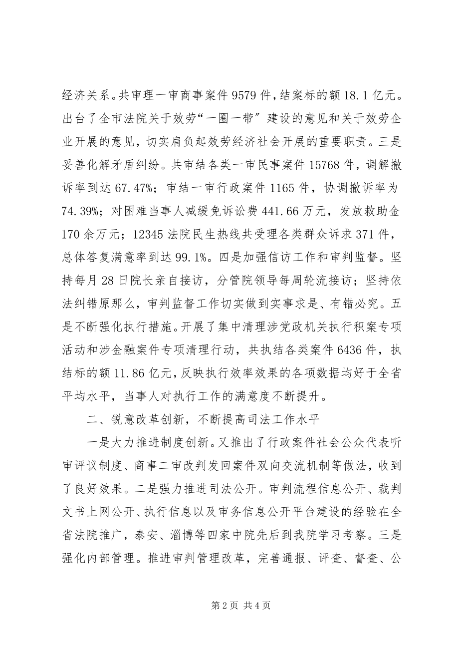 2023年市中级法院年度工作总结.docx_第2页