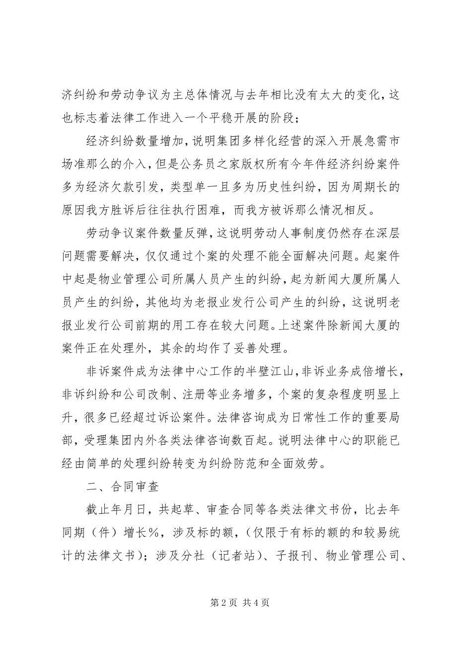 2023年法律事务中心年度工作总结.docx_第2页