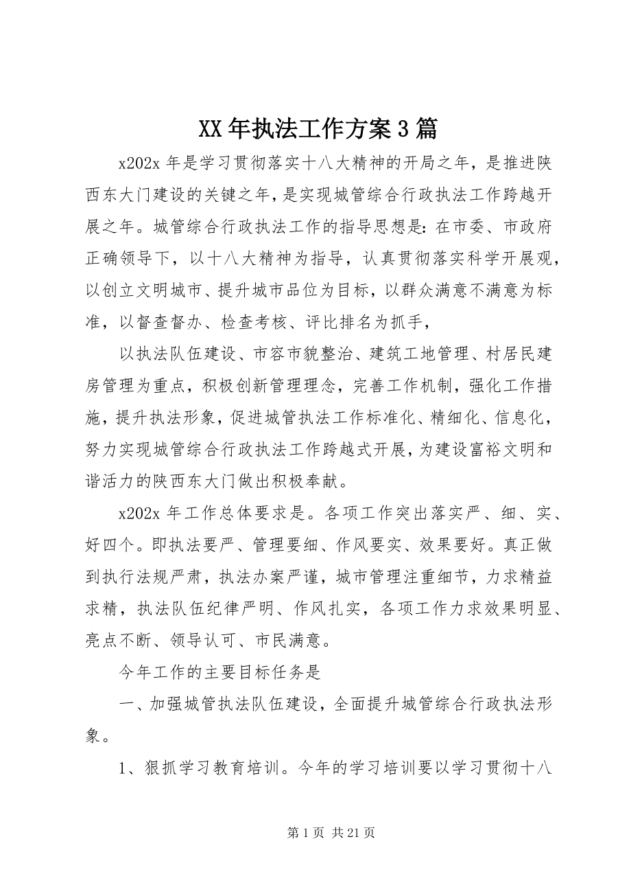 2023年执法工作计划3篇.docx_第1页