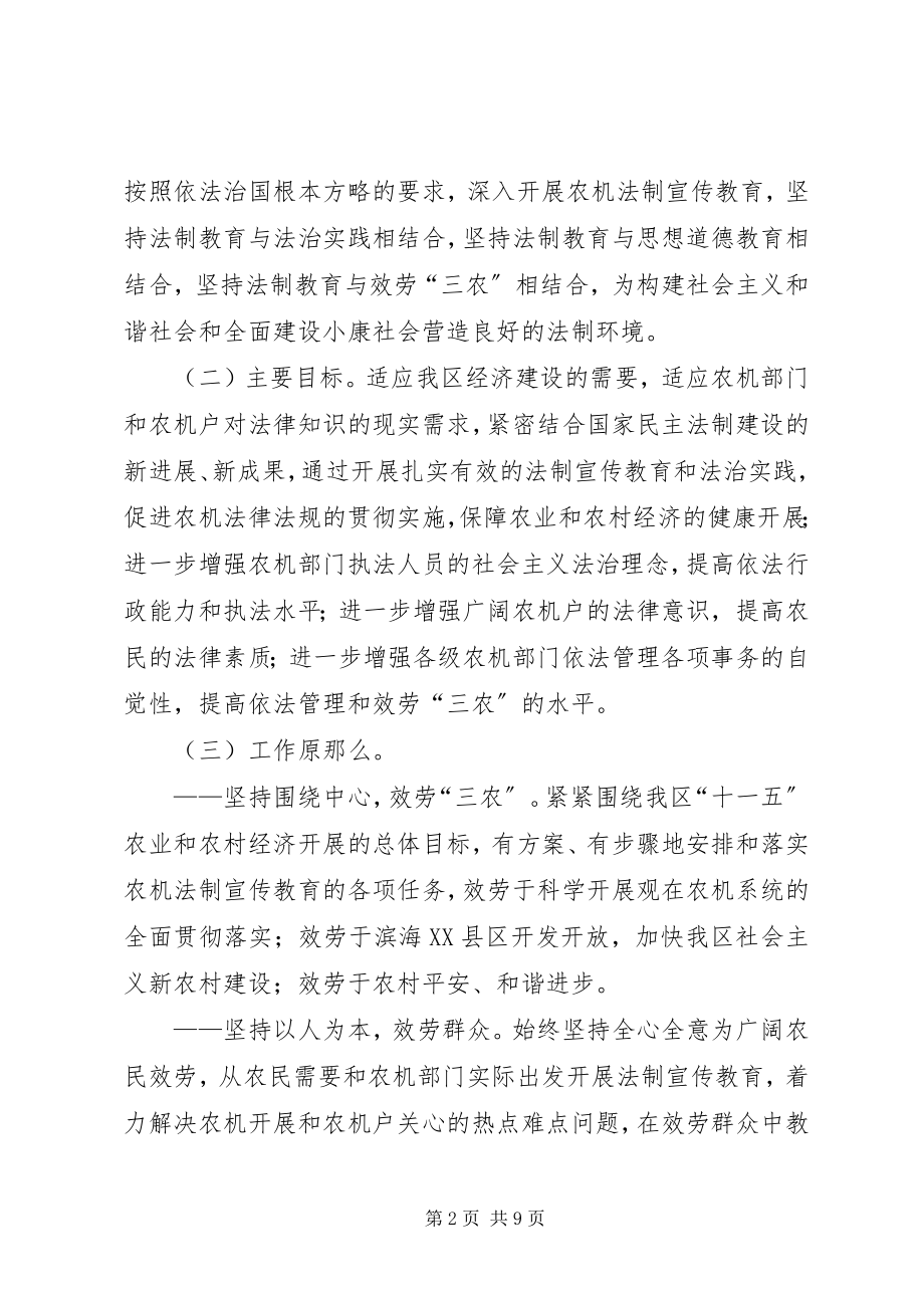 2023年XX县区农机系统法制宣传教育第五个五年工作规划新编.docx_第2页