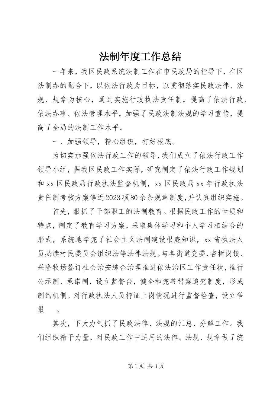 2023年法制年度工作总结.docx_第1页