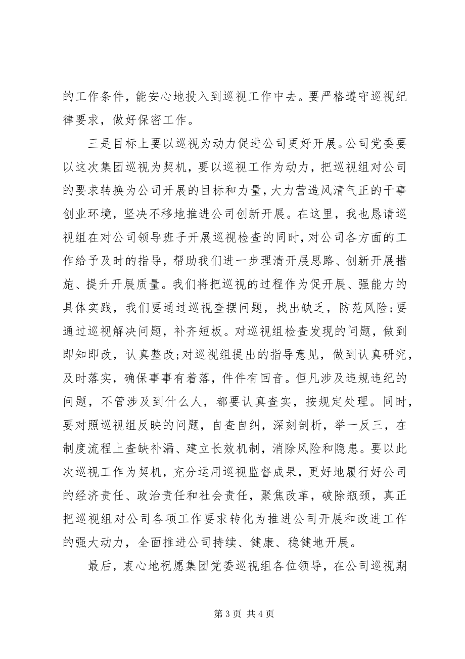 2023年在集团党委巡视组巡视工作动员会上的讲话.docx_第3页