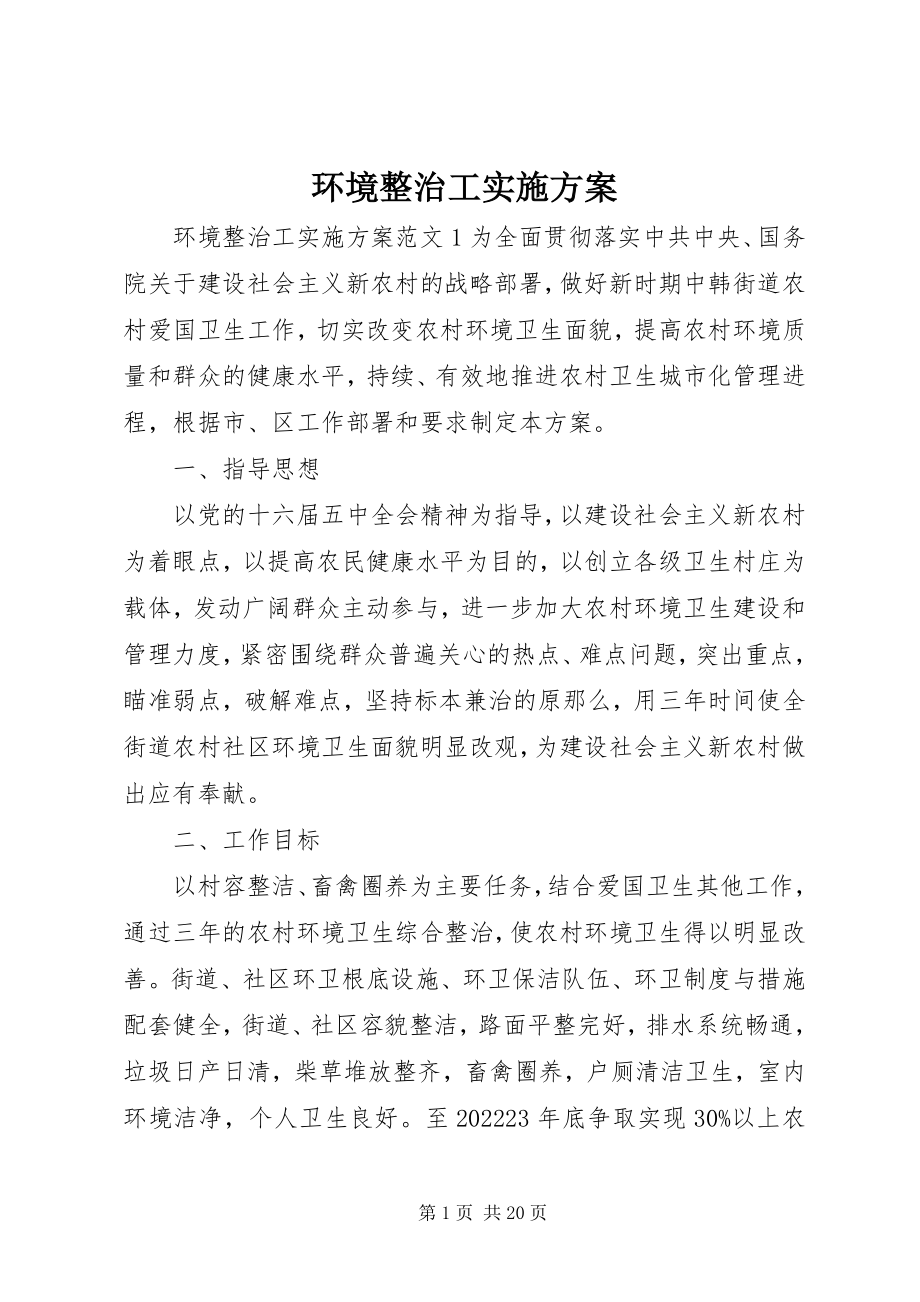 2023年环境整治工实施方案.docx_第1页