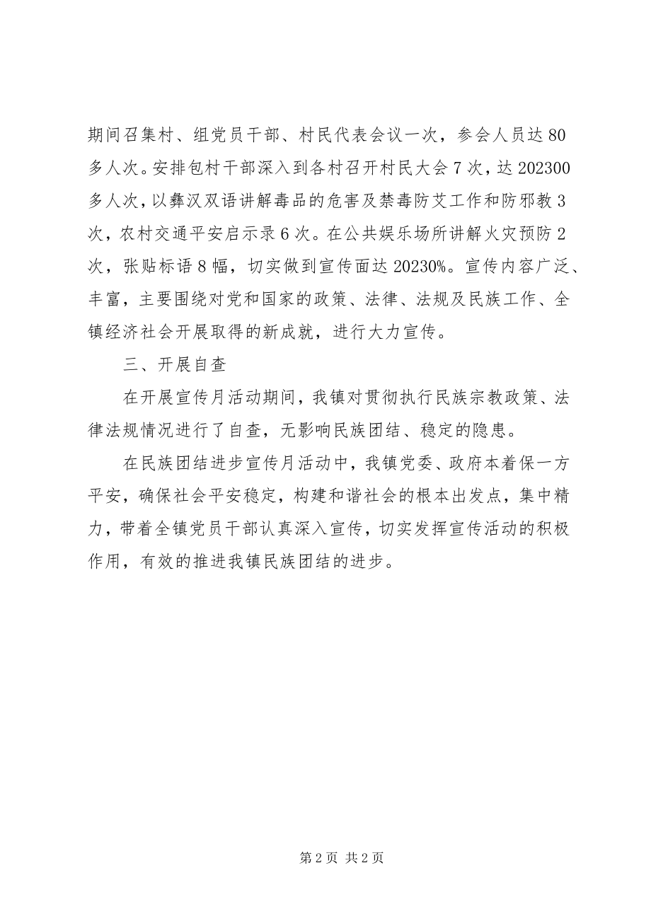 2023年民族团结进步宣传月活动总结.docx_第2页