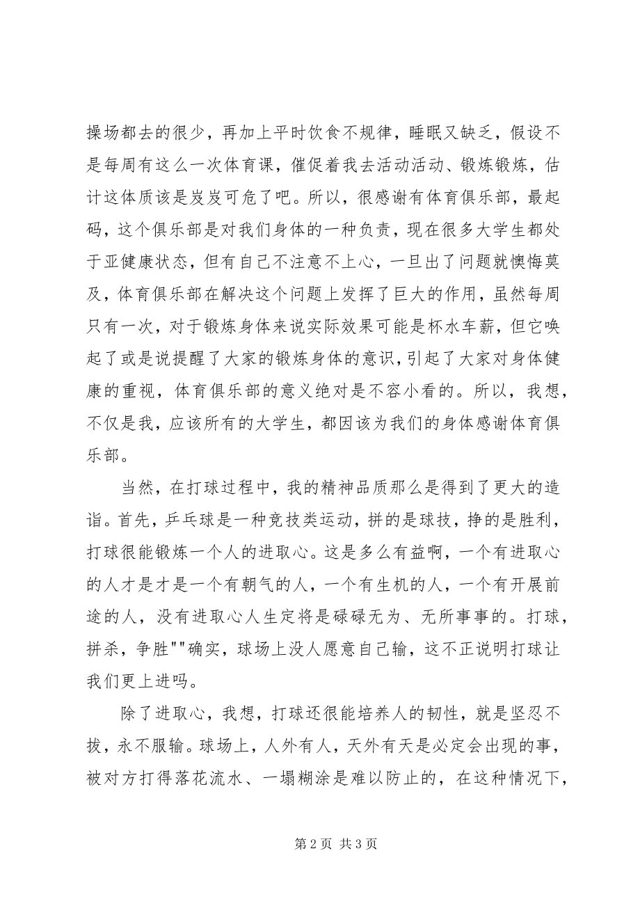 2023年体育俱乐部感想.docx_第2页