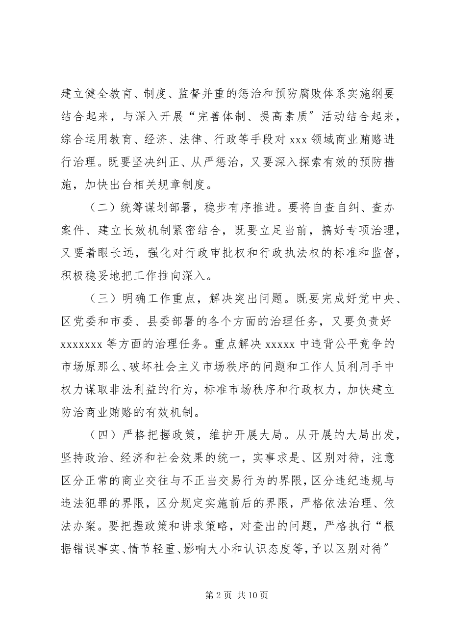 2023年局开展治理商业贿赂专项工作的实施方案.docx_第2页