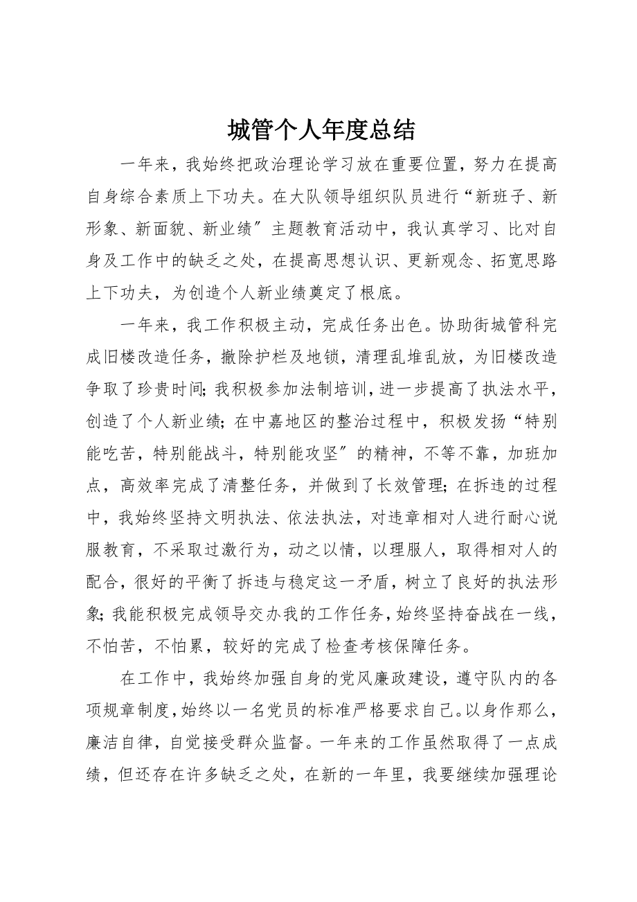 2023年城管个人年度总结.docx_第1页