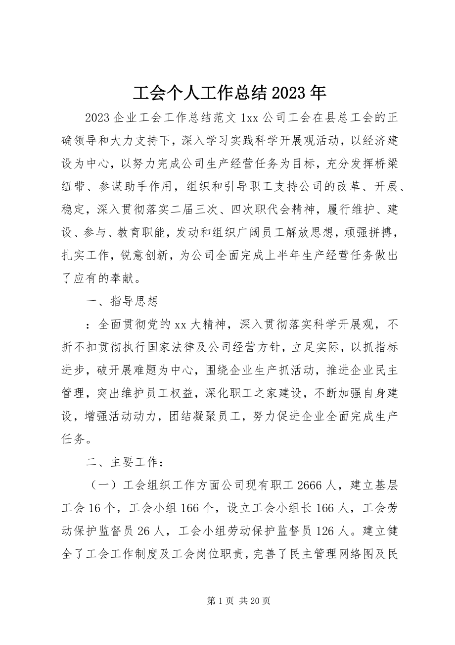 2023年工会个人工作总结某年.docx_第1页