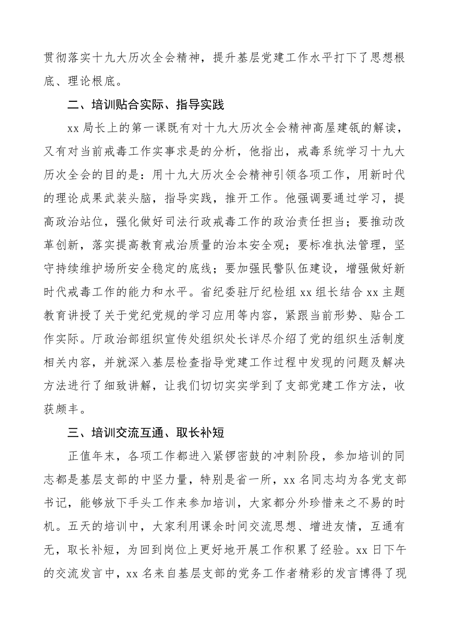 培训心得党务工作者培训班心得体会范文4篇含戒毒系统集团公司企业公路局等党务干部研讨发言材料.doc_第2页