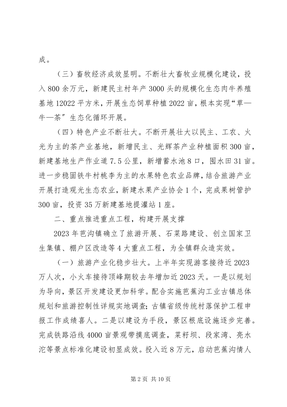 2023年乡镇上半年各项工作总结下半年工作计划.docx_第2页