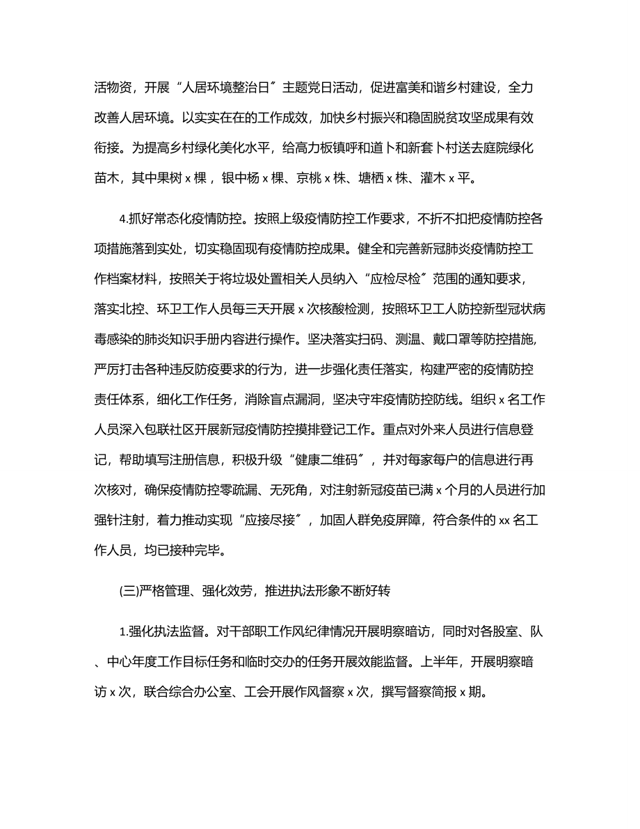 城管理综合行政执法局上半年工作总结和下半年工作计划.docx_第3页