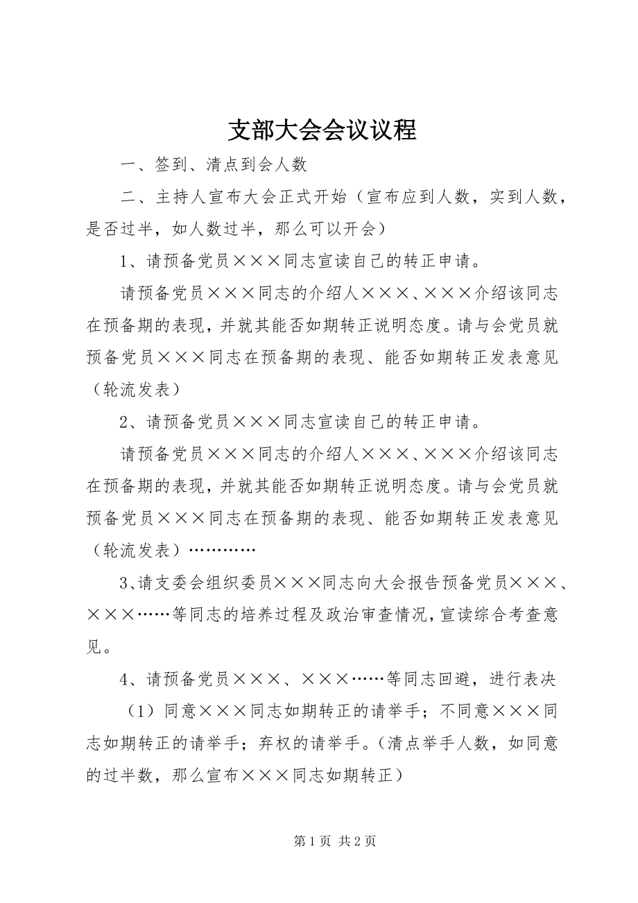 2023年支部大会会议议程.docx_第1页